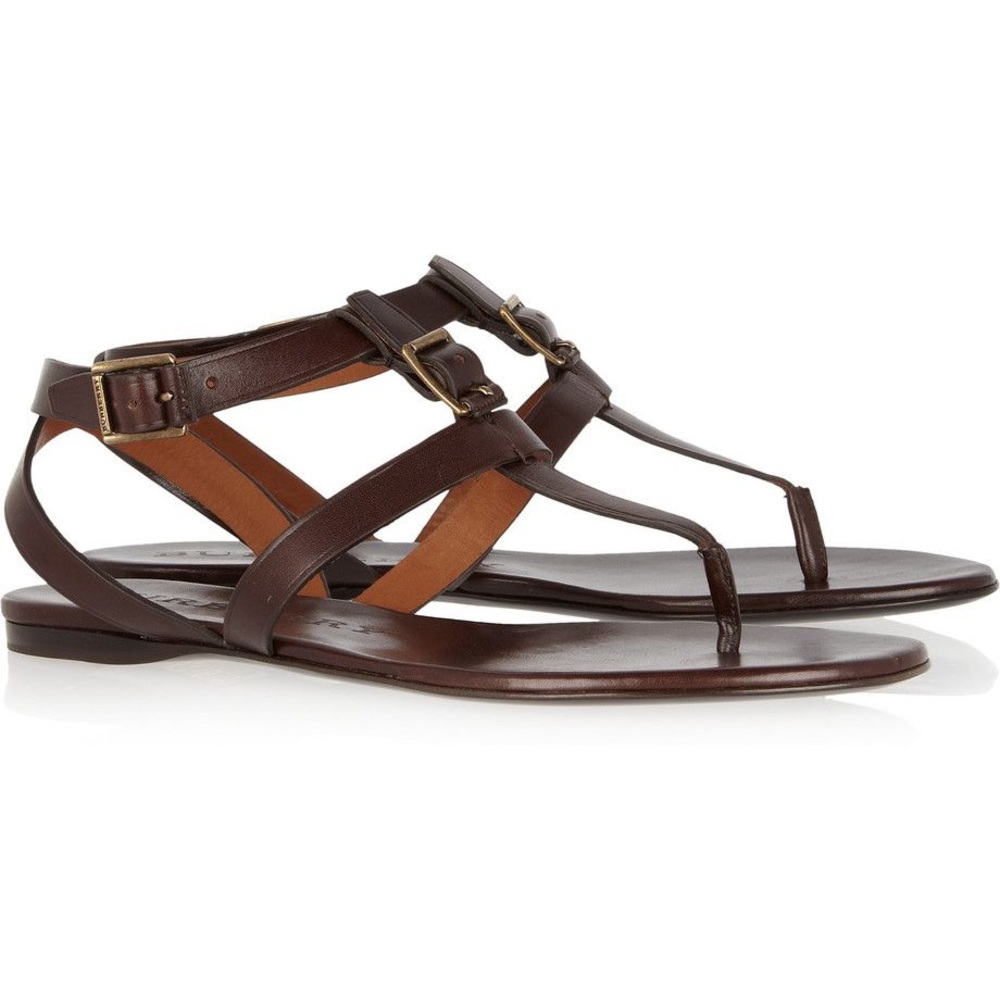 Authentic Burberry Leather Gladiator Sandals